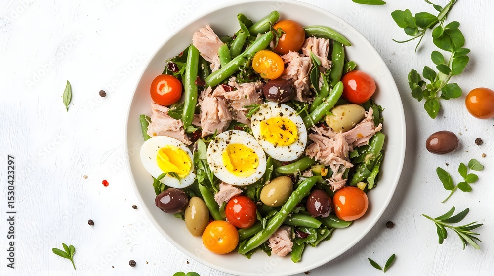Tuna Niçoise Salad Composition Tuna Niçoise Salad Composition