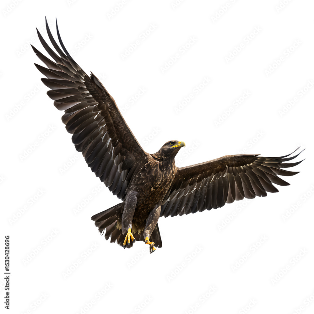 Obraz premium Majestic Eagle in Flight: Powerful Bird of Prey Photography