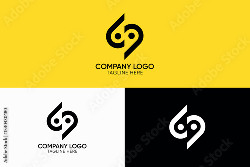 letter s forming owl head abstract business logo, letter s in chain or link connection and owl head logo 