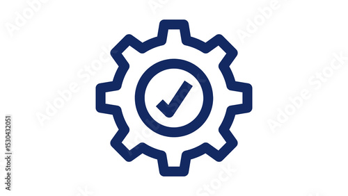 Settings vector icon set in black and blue colors.