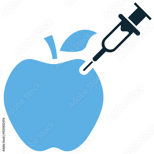 GMO icon for genetically modified organisms and biotechnology in agriculture. Suitable for food labeling, scientific content, and discussions around modified crops