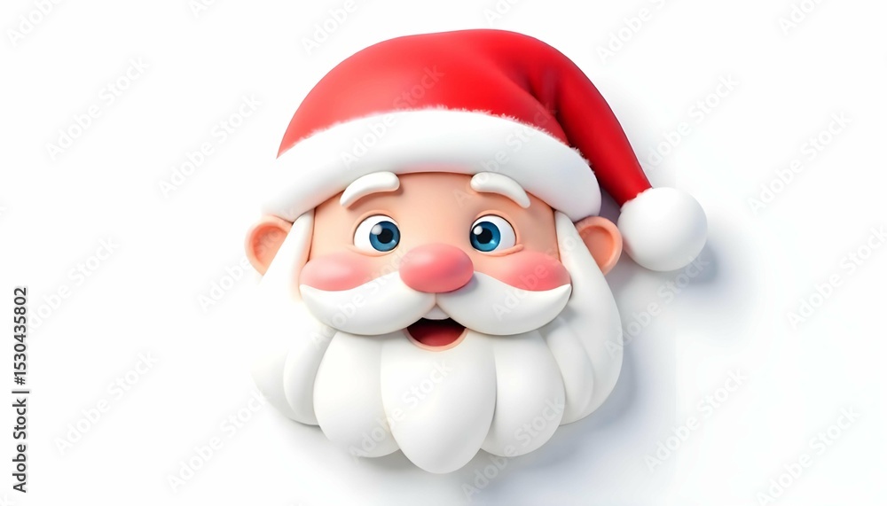 santa claus face on white background santa claus face on white background