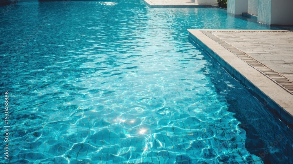 Obraz premium Empty pool water surface