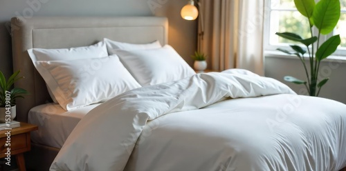 A plush, inviting mattress bed, perfectly made and ready for a restful night's sleep Experience ultimate comfort and support High-quality bedding and crisp white sheets , furniture, dream