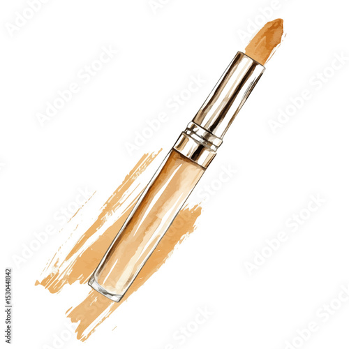 Concealer, watercolor painting vector, isolated on a white background.