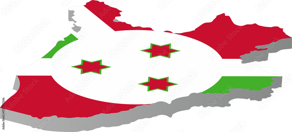 Fototapeta premium Burundi country map location 