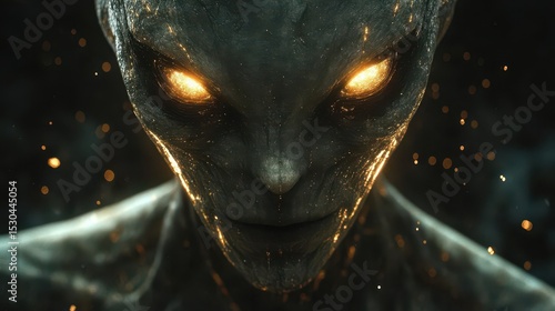 Glowing Alien Closeup