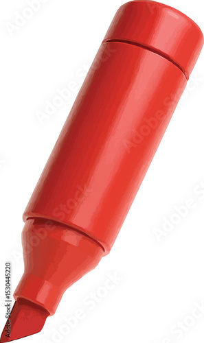 red marker isolated on white