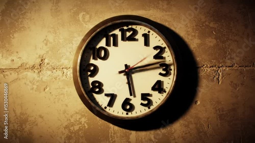 Wallpaper Mural Vintage wall clock showcasing time with warm lighting and rustic textures. Torontodigital.ca