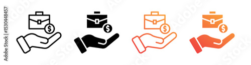 Business Multiple Style Icon Set Vector 