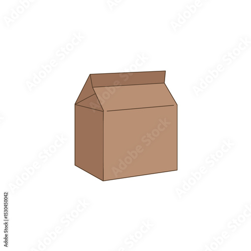 A partially open cardboard box revealing its interior, set against a plain background