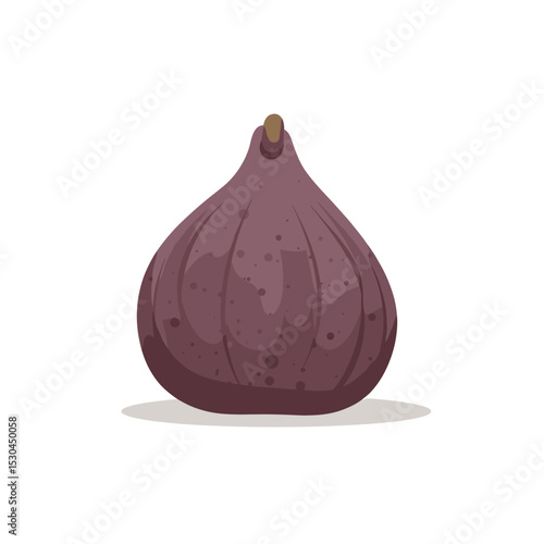 Close-up of a ripe fig fruit showcasing its rich purple color and unique texture