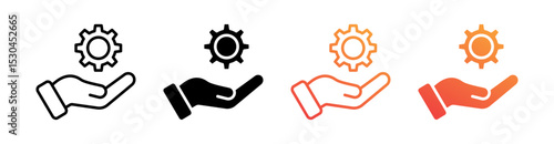 Project Management Multiple Style Icon Set Vector 