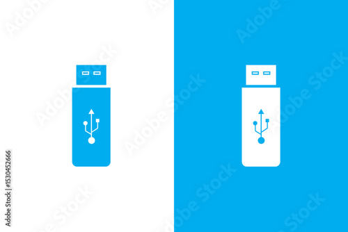 usb drive icon line art, vector set