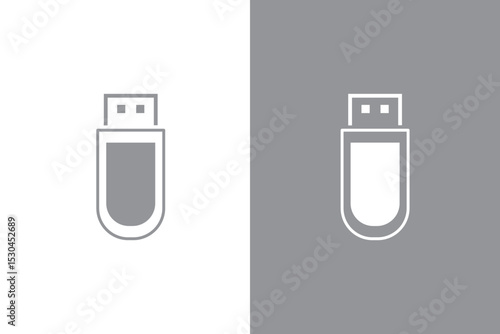 Usb stick icon. Vector line icon