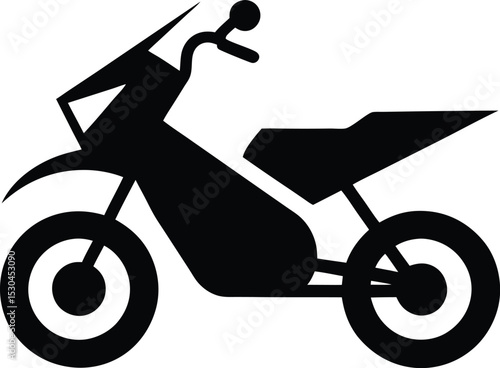 motorcycle silhouette isolated on white