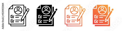 Requirement Multiple Style Icon Set Vector 