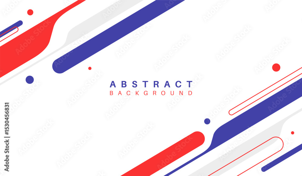 Fototapeta premium Blue and red abstract geometric background vector illustration