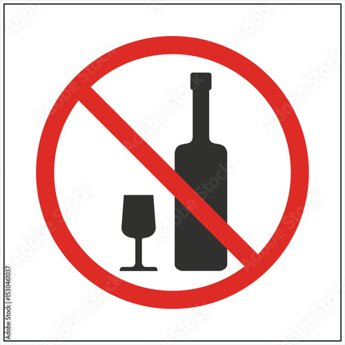 No Drink symbol Silhouette Icon