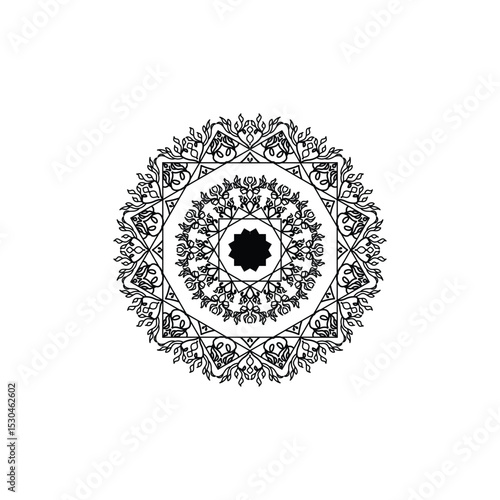 Round ornamental round mandala design.
