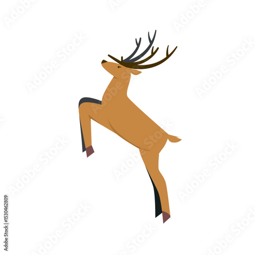 Elegant Brown Reindeer – Minimal and Edgy Style