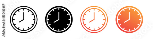 Lock Multiple Style Icon Set Vector 