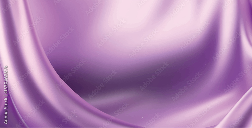 Fototapeta premium Soft elegant violet silk fabric background. Textile texture. Vector illustration 