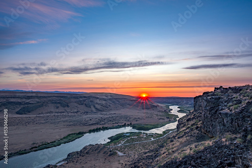 Sunset at the Snake River Canyon Idaho