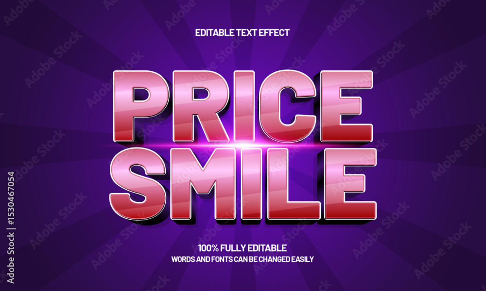 price smile editable text effect with a sale and discount text style price smile editable text effect with a sale and discount text style