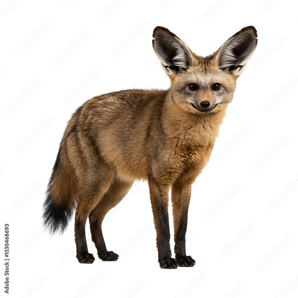 Fototapeta premium Bat-eared Fox: Majestic Canine of African Savannas