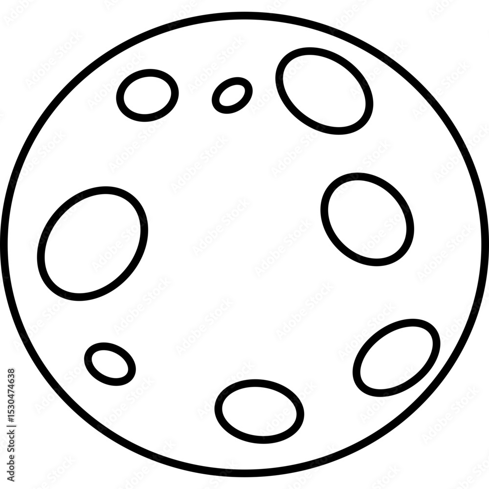 Fototapeta premium Full Moon Doodle