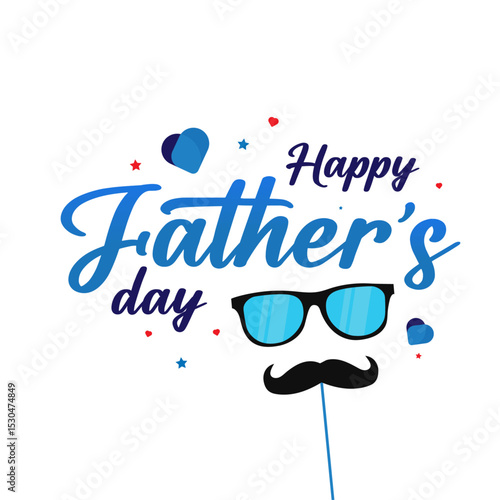 Happy Fathers Day Vector Template