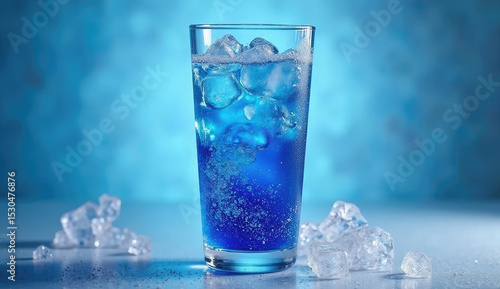 Wallpaper Mural Refreshing Blue Iced Beverage in a Glass Torontodigital.ca