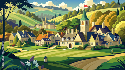 Castle Combe, unique old English village and luxury golf club Very beautiful