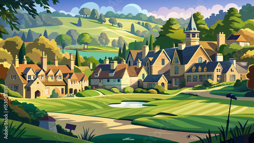 Castle Combe, unique old English village and luxury golf club Very beautiful