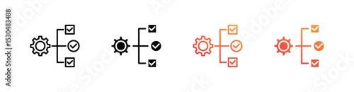 Business Management Multiple Style Icon Set Vector 