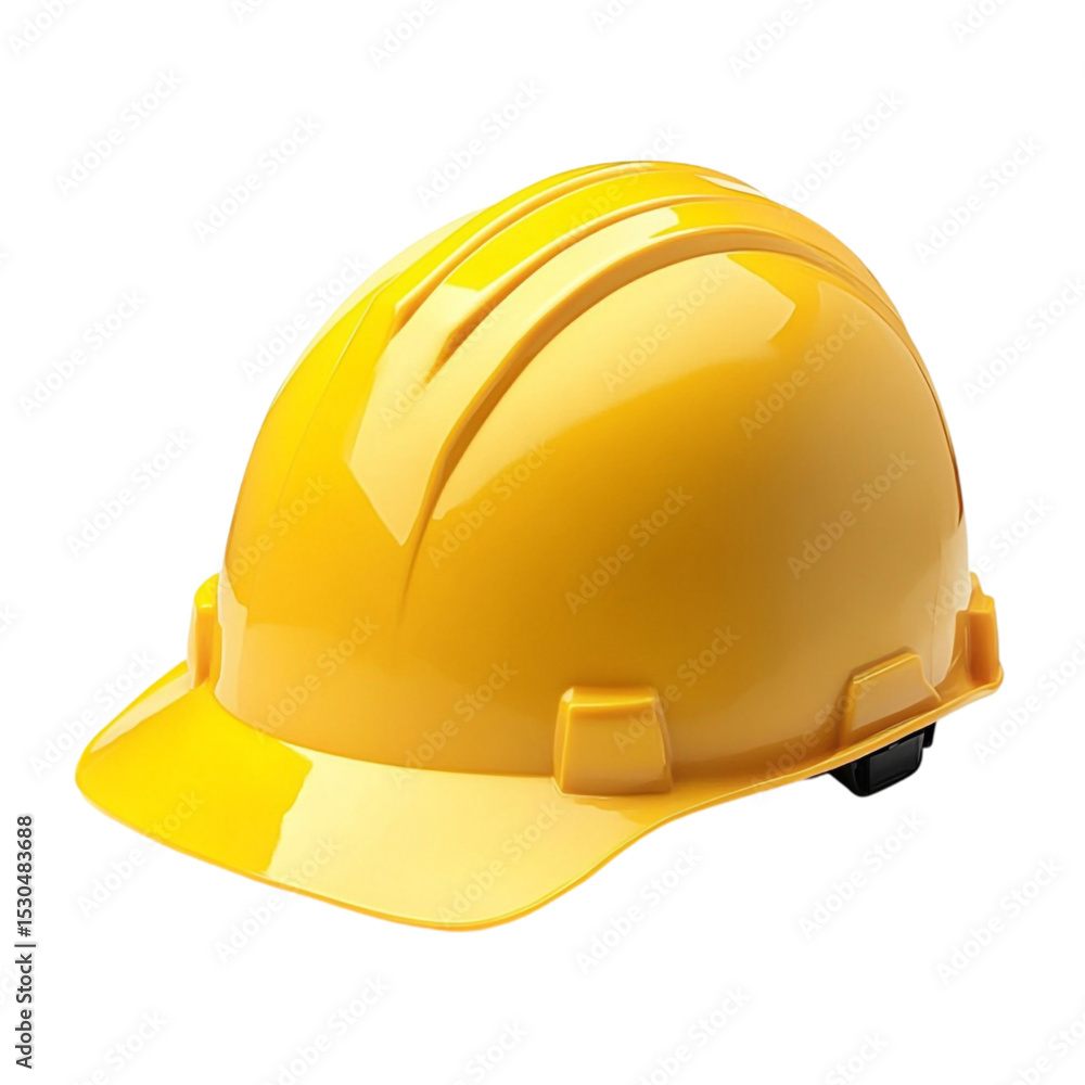 Fototapeta premium Yellow hard hat safety equipment construction worker protection