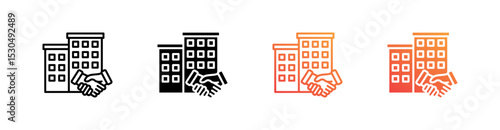 Acquisition Multiple Style Icon Set Vector 