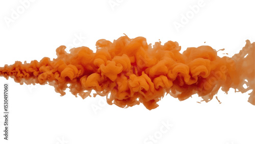 "Create a minimalist poster design for a music festival, using the vibrant orange smoke as a central, energetic element against a clean background."