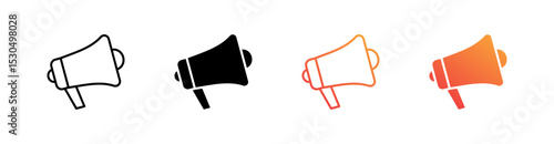 Loud Multiple Style Icon Set Vector 