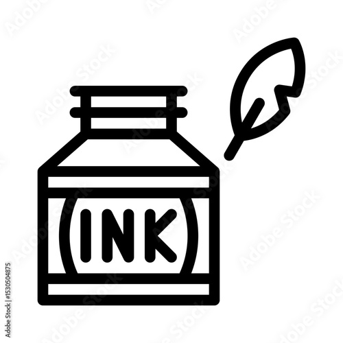 ink bottle line icon