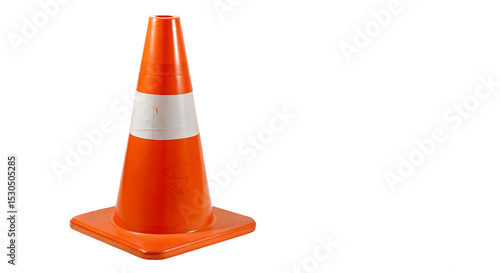 Isolated traffic cone safety cone orange cone road construction cone warning cone street cone construction site