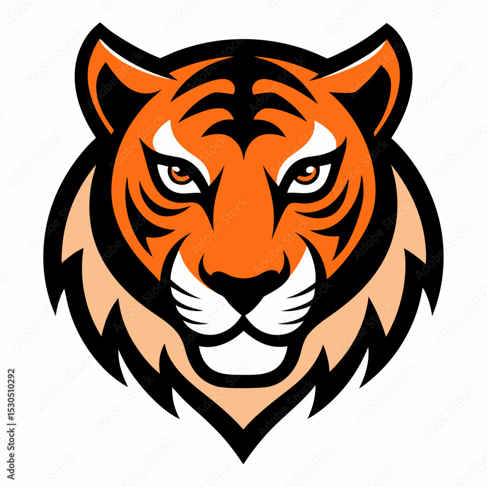 Obraz premium tiger head vector