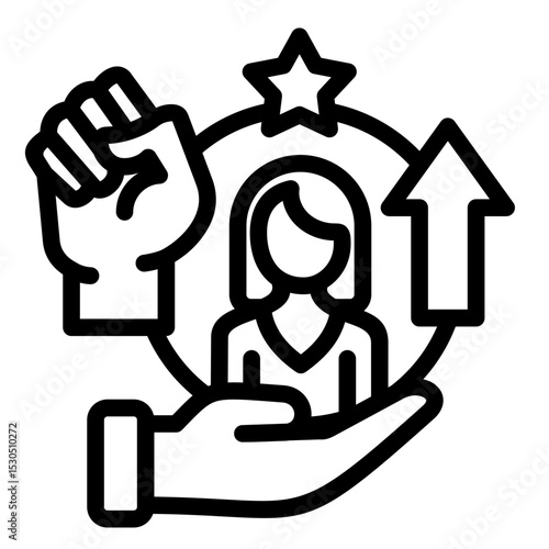 Obraz na płótnie Empowerment Icon