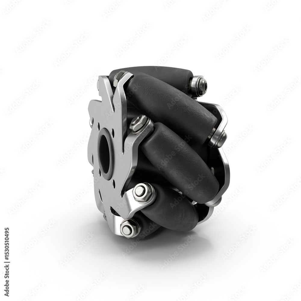 Obraz premium Mecanum omni wheel isolated on transparent background