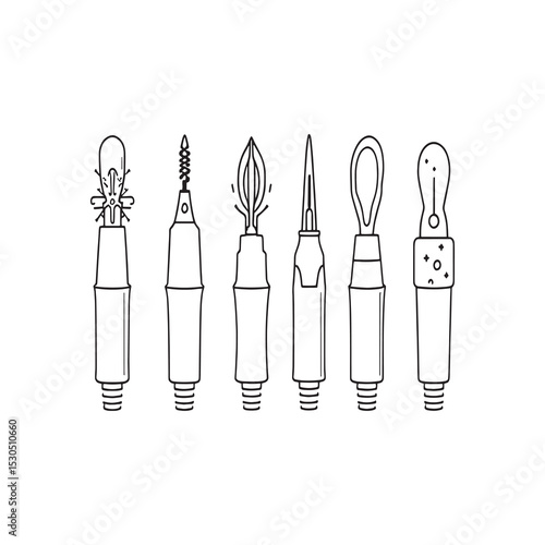 Black and white line drawing of biopsy punch instrument