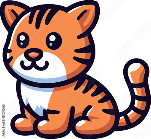 かわいいトラ猫のイラスト