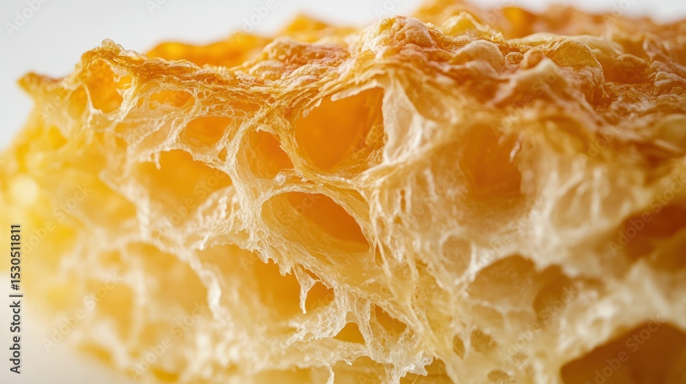 close-up of buttery croissant with golden crispy layers, isolated on white background close-up of buttery croissant with golden crispy layers, isolated on white background
