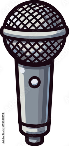 シンプルなハンドマイクのイラスト