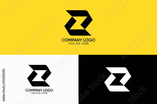 letter z thunder bolt iconic business logo, letter z negative space logo, letter z energy logo